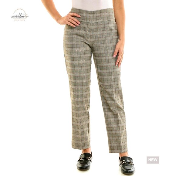 Pull-On Ankle Pants with Tummy Control Size 14 Stretch Fabric